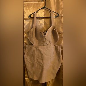 Camel color stretch dress. Bodycon